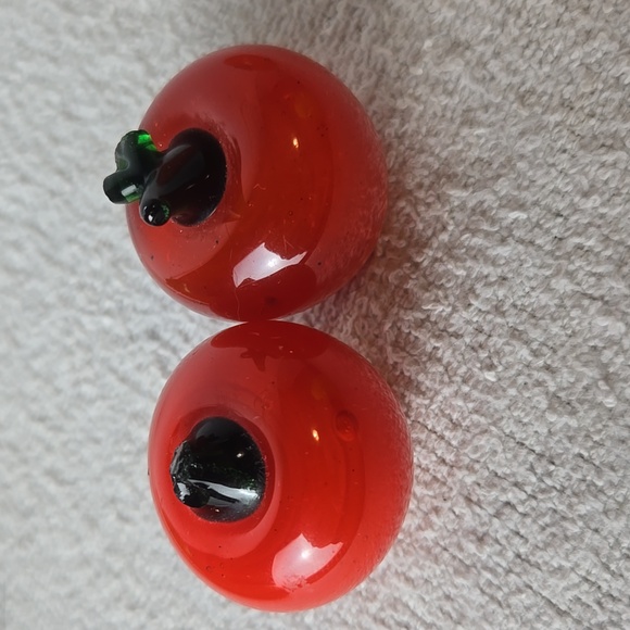 VINTAGE Murano Style Blown Glass Fruit Set - 5pc Centerpiece--Note Condition - Picture 6 of 11